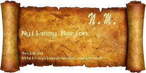 Nyilassy Marion névjegykártya